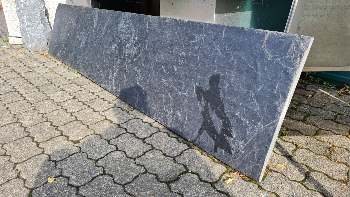 MILANO SCHIEFER, 2,50 X 0,50 M SICHTSCHUTZ ZAUN NATURSTEIN GARTEN