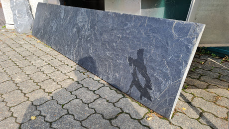 MILANO SCHIEFER, 2,50 X 0,50 M SICHTSCHUTZ ZAUN NATURSTEIN GARTEN