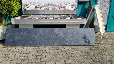 MILANO SCHIEFER, 2,50 X 0,50 M SICHTSCHUTZ ZAUN NATURSTEIN GARTEN