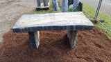 Schiefertisch Bank Sitz Natursteintisch Gartenmöbel Naturstein