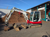 Takeuchi TB235 Minibagger Baumaschine inkl. Löffel & DMS Greifer